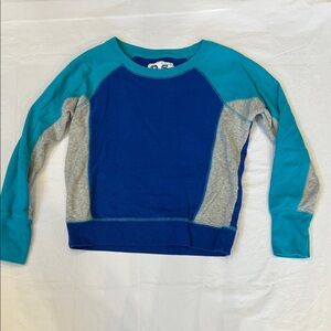 Vibrant Blue and Gray Kids Sweatshirt
